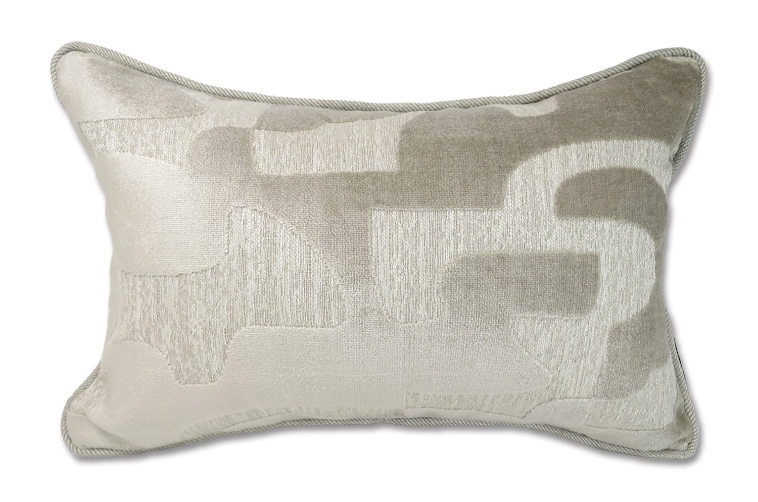 The Modern art mahori Velvet マオリ ジャカードベルベット クッション (リネングレー) 45×30cm 中材付 - HOUSE OF JAPAN Shop