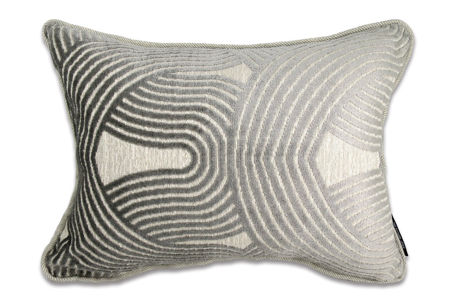 The Modern art mahori Velvet モダンアートマオリ ジャカードベルベット クッション (シルバーグレー) 45×33cm 中材付 - HOUSE OF JAPAN Shop