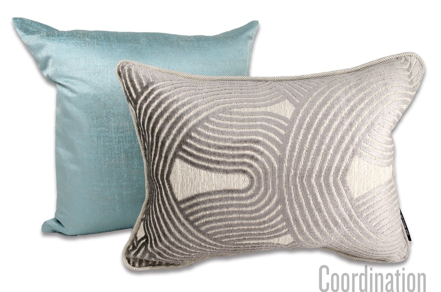 The Modern art mahori Velvet モダンアートマオリ ジャカードベルベット クッション (シルバーグレー) 45×33cm 中材付 - HOUSE OF JAPAN Shop