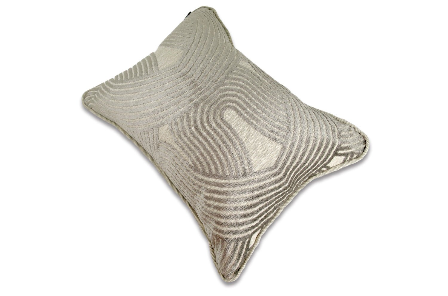 The Modern art mahori Velvet モダンアートマオリ ジャカードベルベット クッション (シルバーグレー) 45×33cm 中材付 - HOUSE OF JAPAN Shop