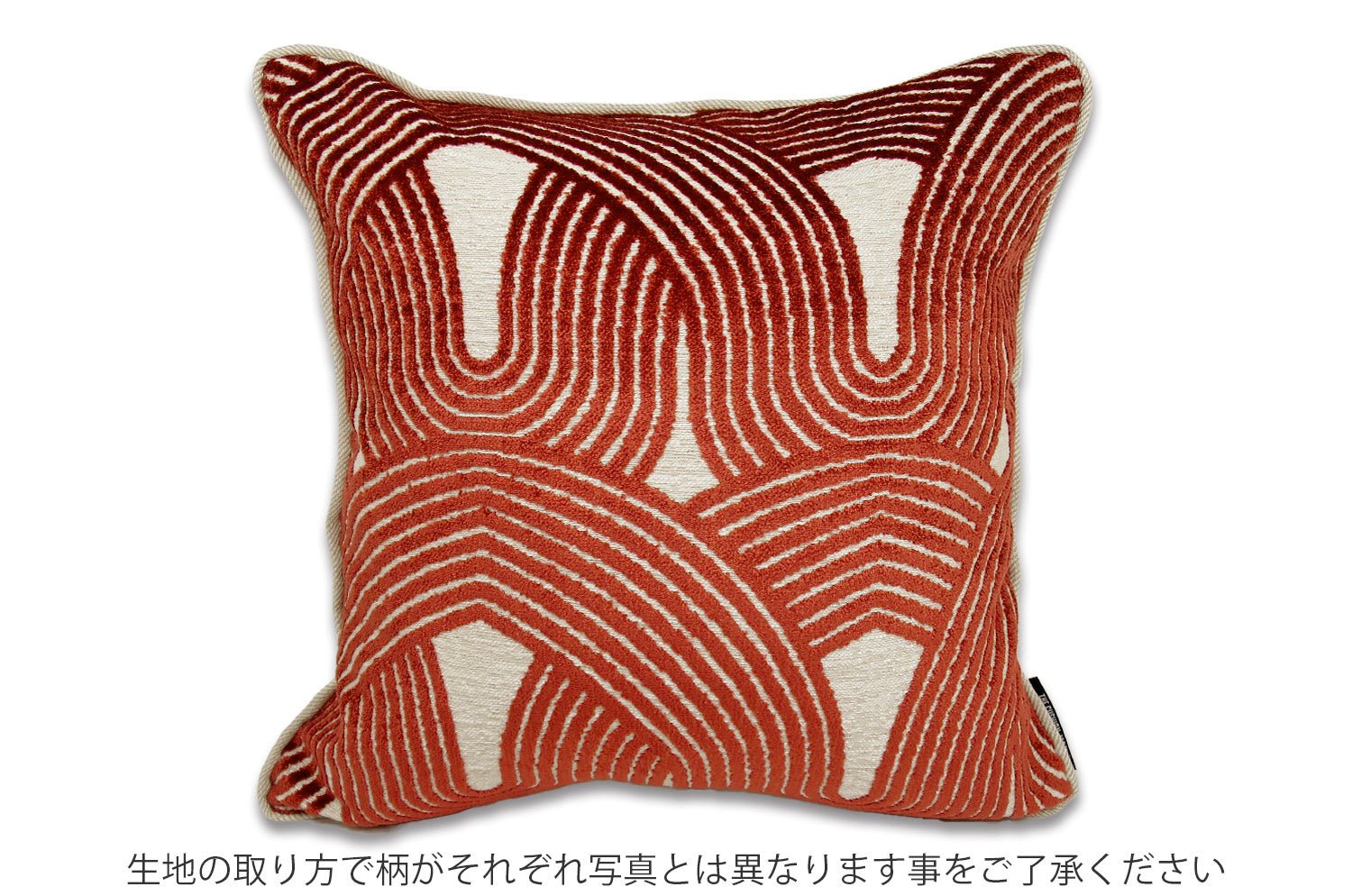 The Modern art mahori Velvet モダンアートマオリ ジャカードベルベット クッションカバー (テラコッタ) 45×45cm - HOUSE OF JAPAN Shop