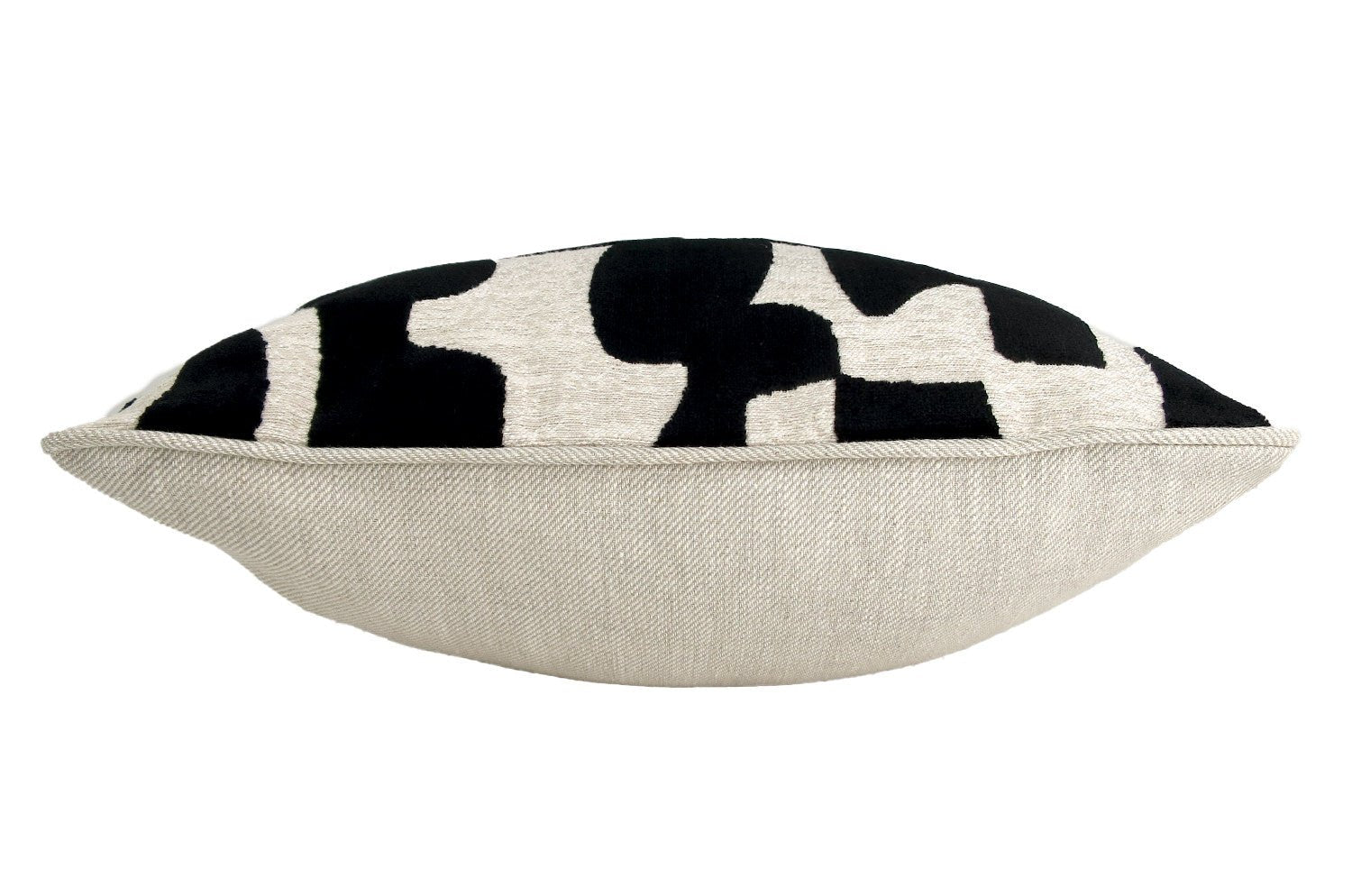 The Modern art mahori Velvet マオリ ジャカードベルベット クッションカバー (リネンブラック) 45×45cm - HOUSE OF JAPAN Shop