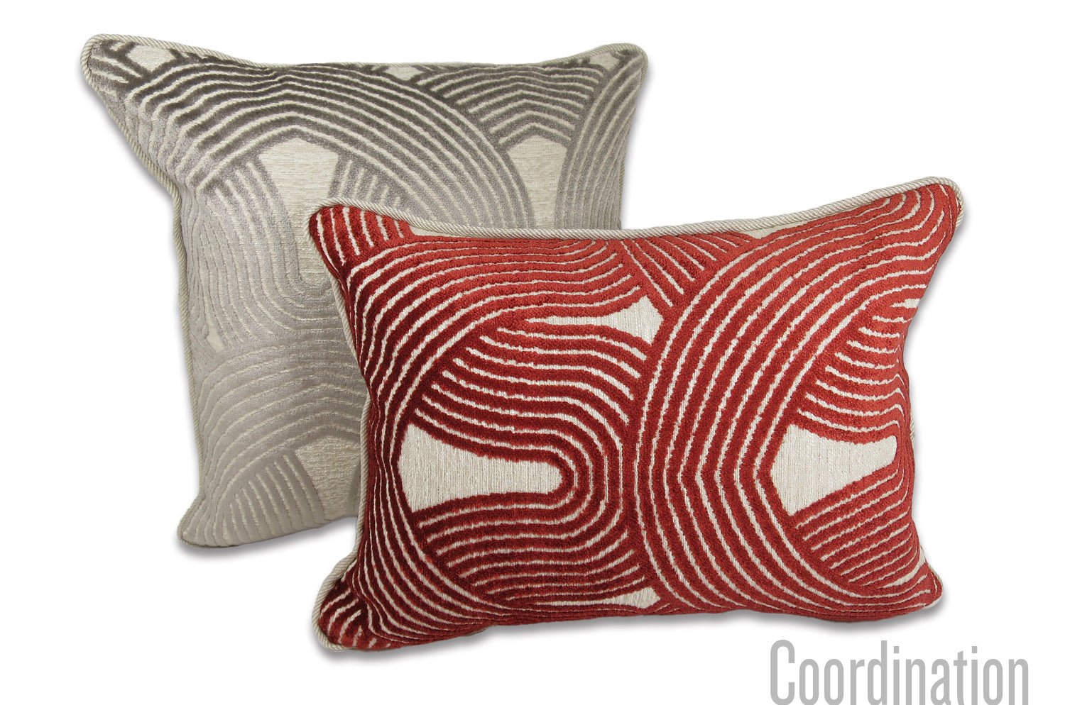 The Modern art mahori Velvet モダンアートマオリ ジャカードベルベット クッションカバー (シルバーグレー) 45×45cm - HOUSE OF JAPAN Shop