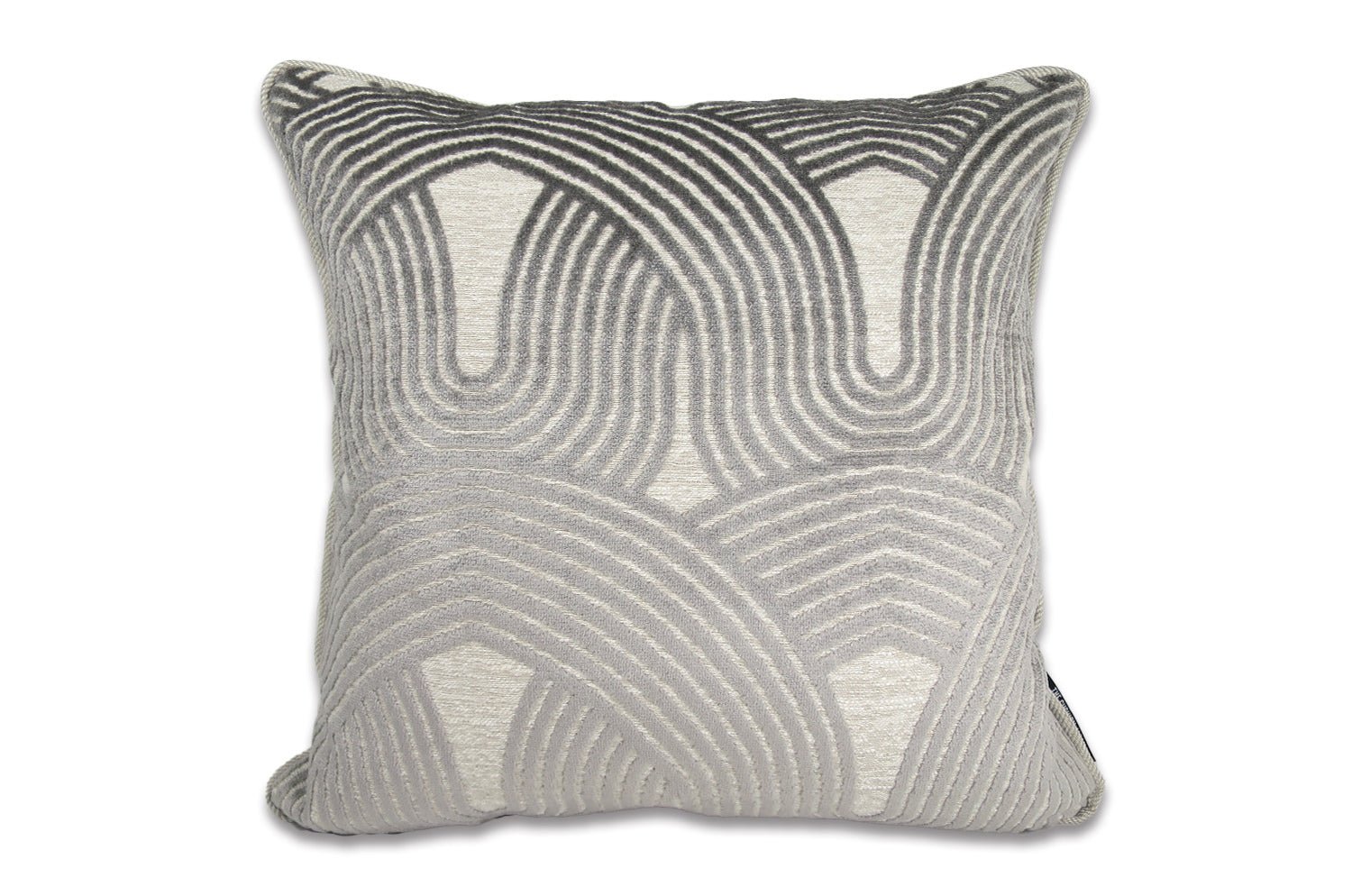 The Modern art mahori Velvet モダンアートマオリ ジャカードベルベット クッションカバー (シルバーグレー) 45×45cm - HOUSE OF JAPAN Shop