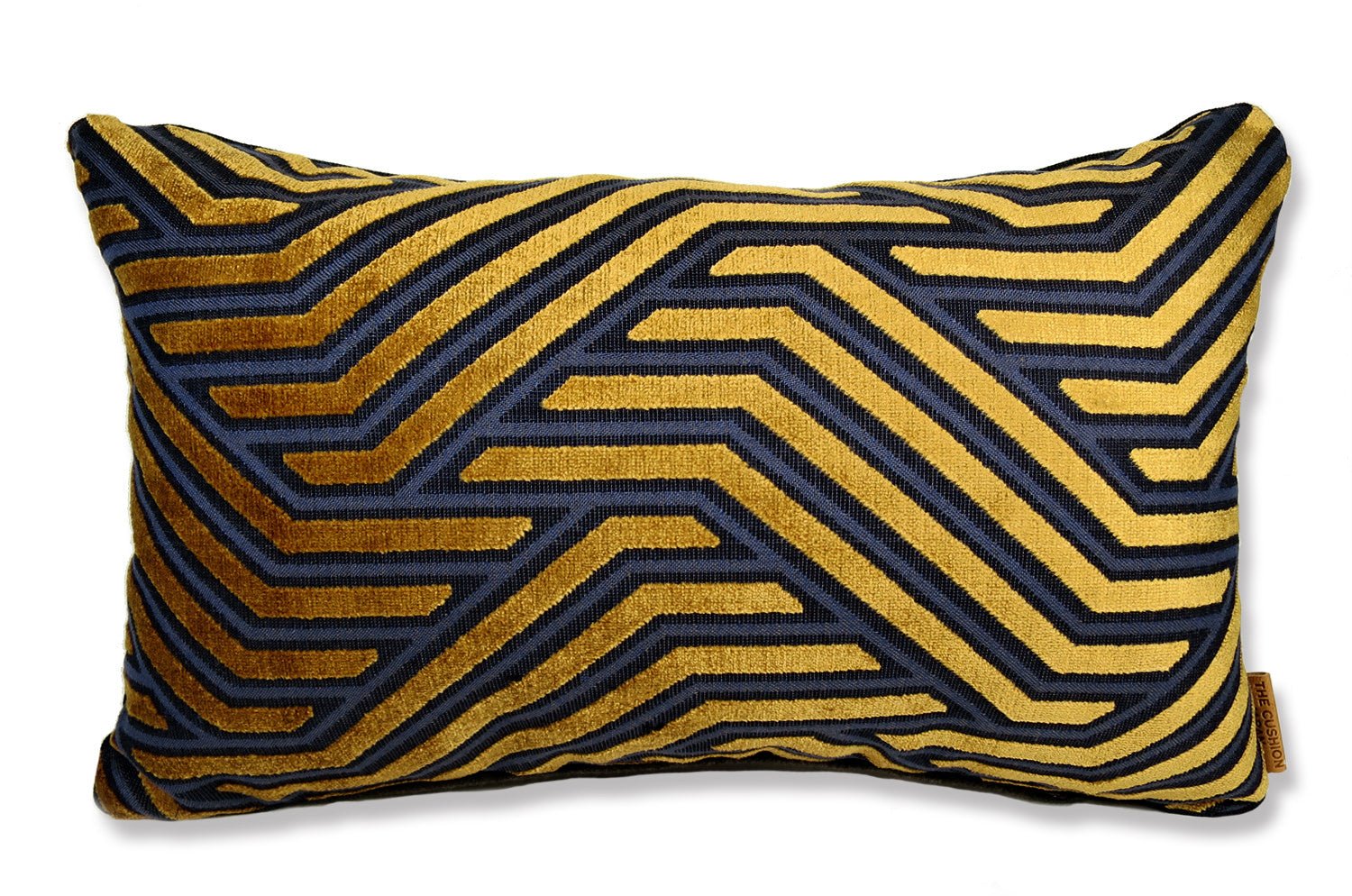 The Modernist モダニスト ジャカードベルベット クッション ゴールドブラウン 50×30cm 中材付 - HOUSE OF JAPAN Shop