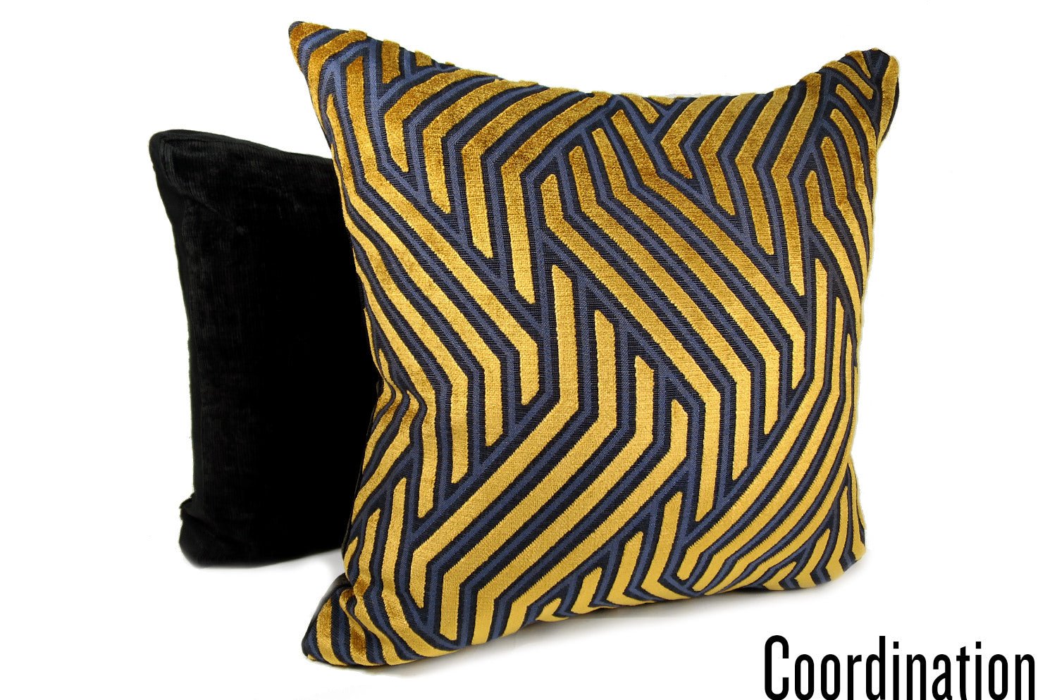 The Modernist モダニスト ジャカードベルベットクッションカバー ゴールドブラウン 50×50cm - HOUSE OF JAPAN Shop