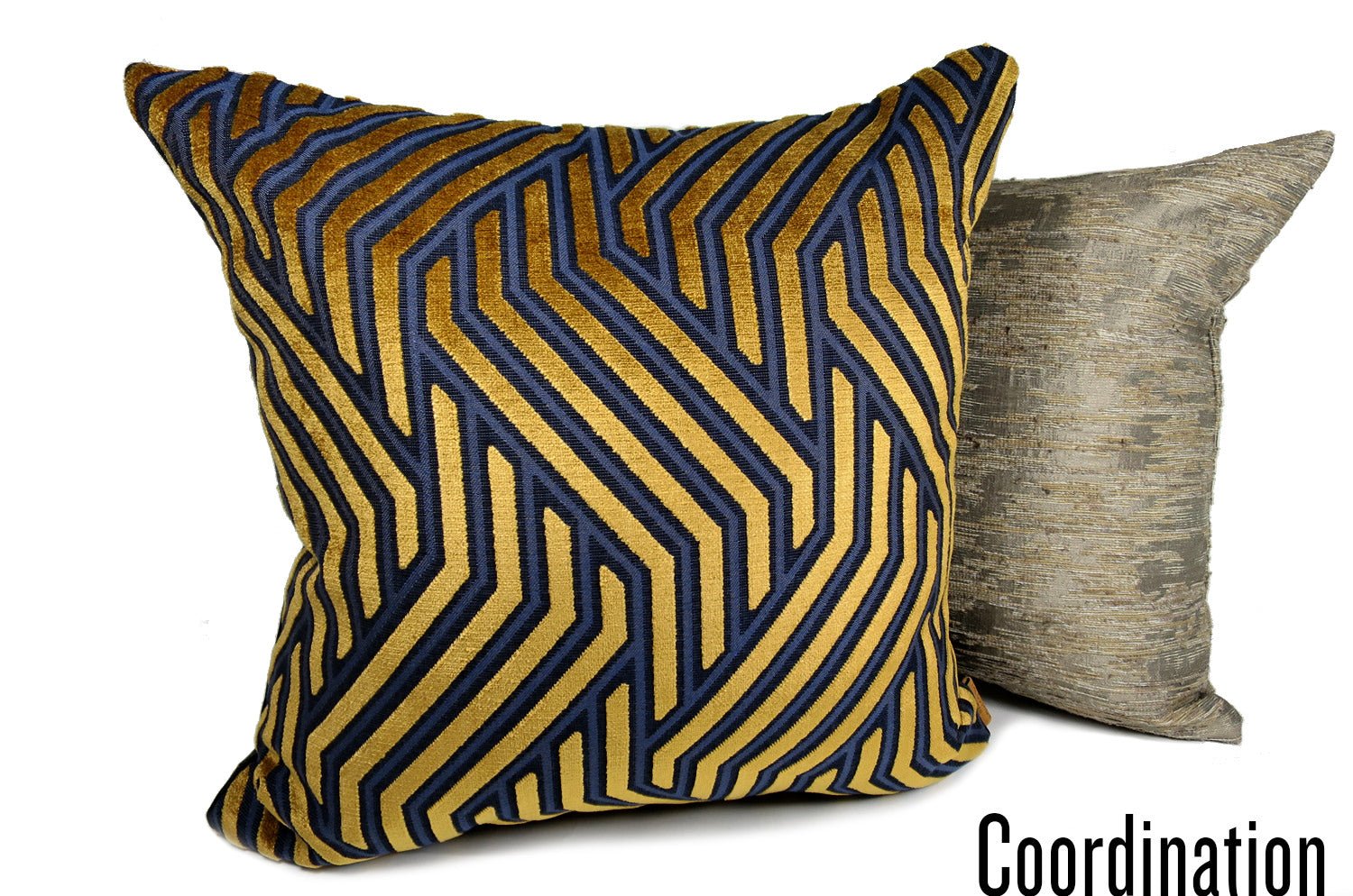 The Modernist モダニスト ジャカードベルベットクッションカバー ゴールドブラウン 50×50cm - HOUSE OF JAPAN Shop