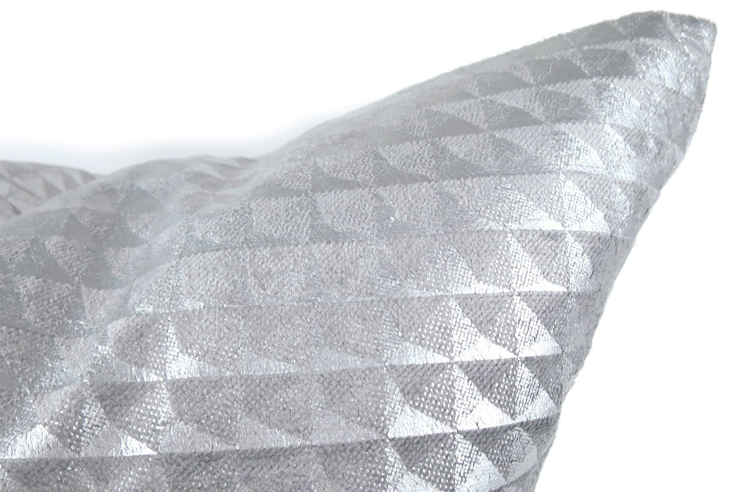 The Moonlit Pyramid Silver cushion by Kirkby Design x ELEY KISHIMOTO(イーリー キシモト)fabric クッションカバー 50×50cm - HOUSE OF JAPAN Shop