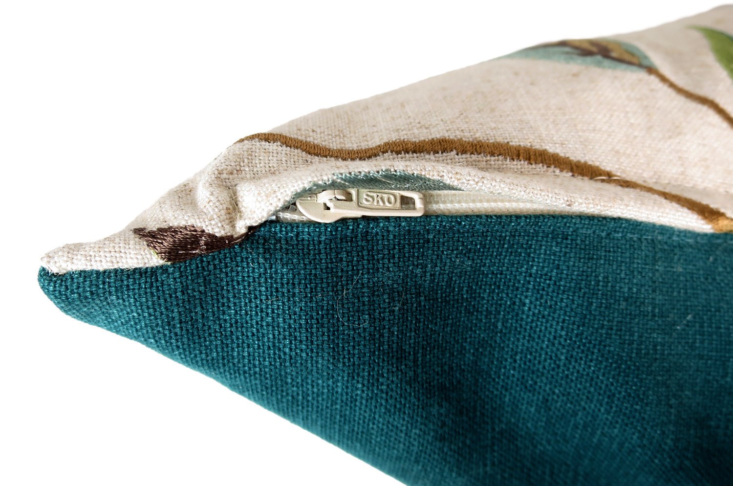 The MORRIS ウイリアムモリス レモンツリー 刺繍クッション(ブルーグリーン) 50×35cm 中材付 - HOUSE OF JAPAN Shop