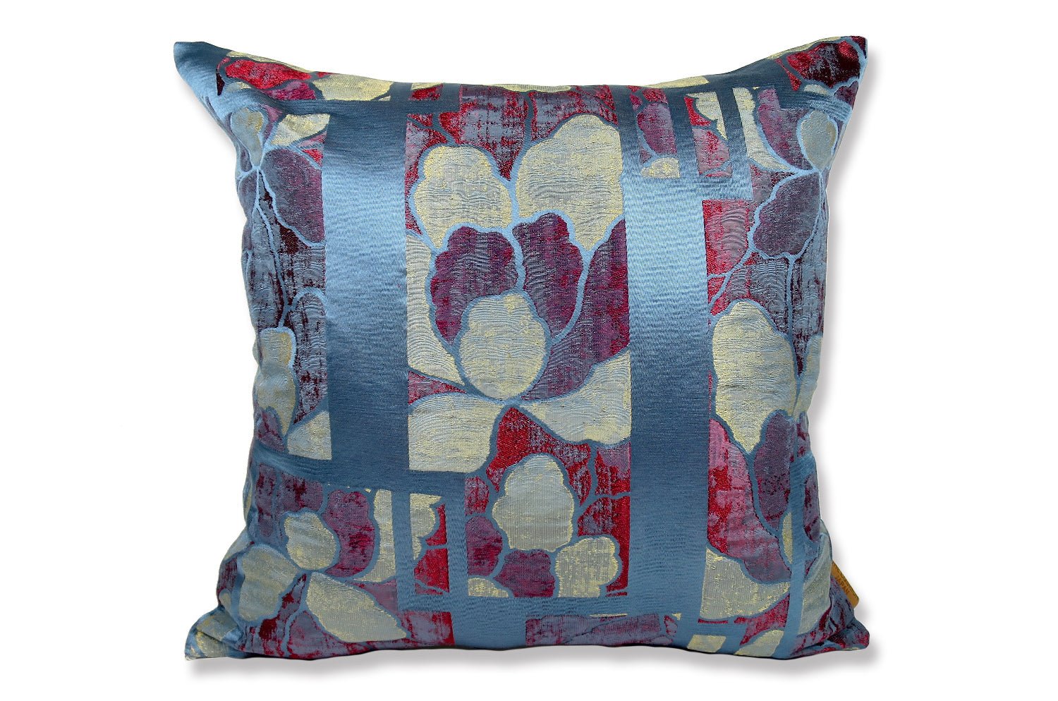 The NAGANO アルマーニカーザ ナガノ クッションカバー(PETROLIO/ROSSO/ORO ブルー) 45×45cm - HOUSE OF JAPAN Shop