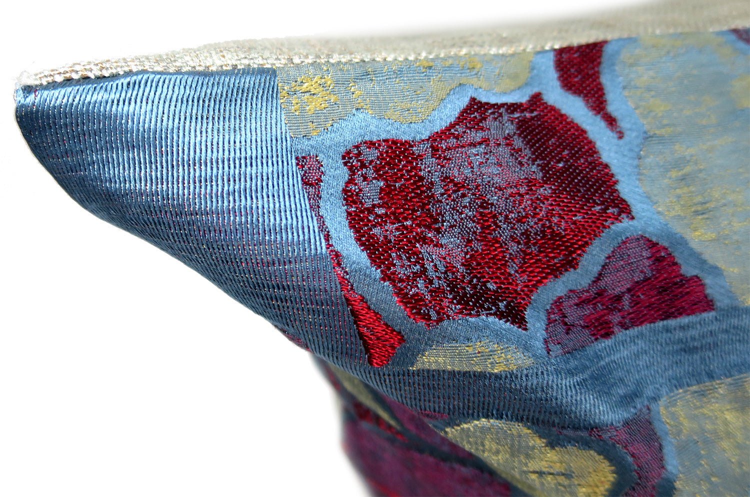 The NAGANO アルマーニカーザ ナガノ クッションカバー(PETROLIO/ROSSO/ORO ブルー) 45×45cm - HOUSE OF JAPAN Shop