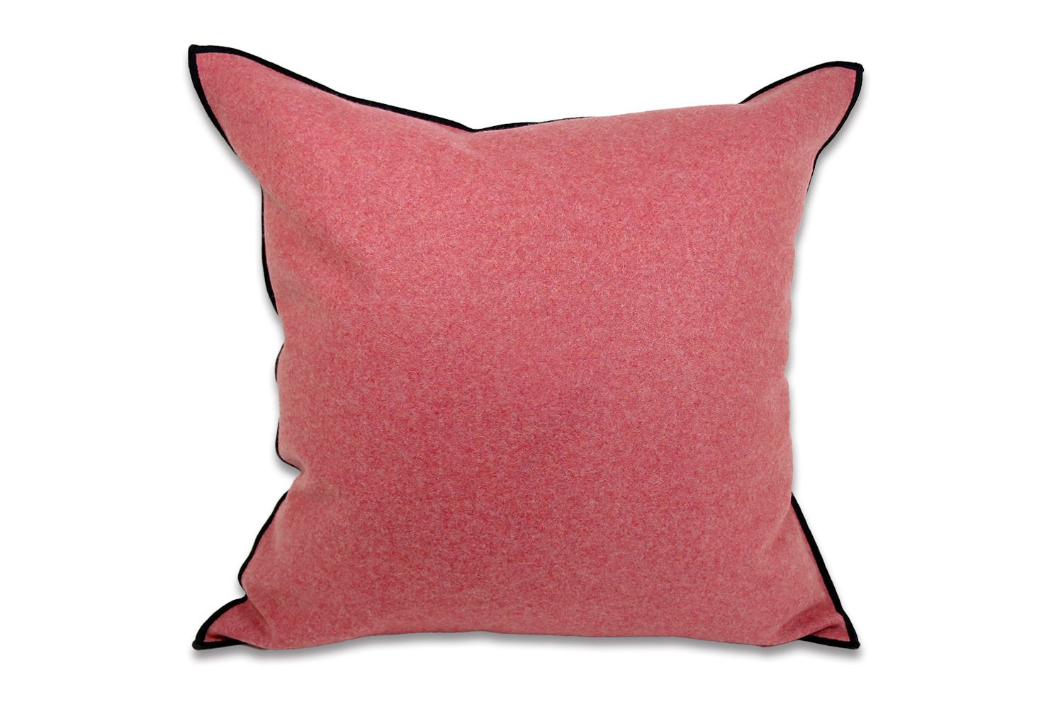 The Natural フレンチウール+リネン フレームクッションカバー (ローズピンク&ベージュ) 45×45cm - HOUSE OF JAPAN Shop