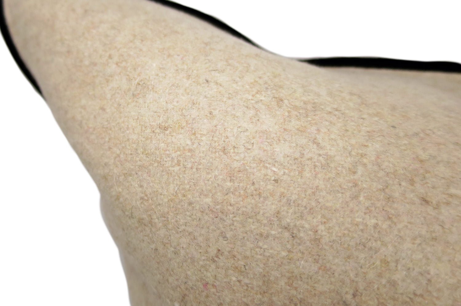 The Natural フレンチウール+リネン フレームクッションカバー (エクリュベージュ&サンド) 45×45cm - HOUSE OF JAPAN Shop