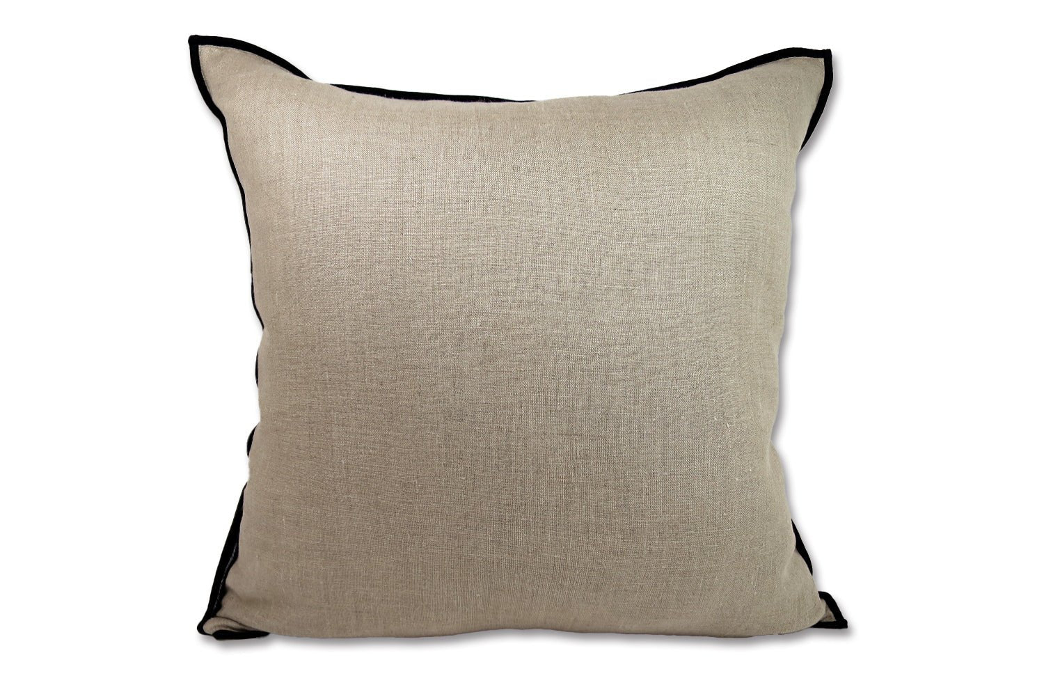 The Natural フレンチウール+リネン フレームクッションカバー (ローズピンク&ベージュ) 45×45cm - HOUSE OF JAPAN Shop