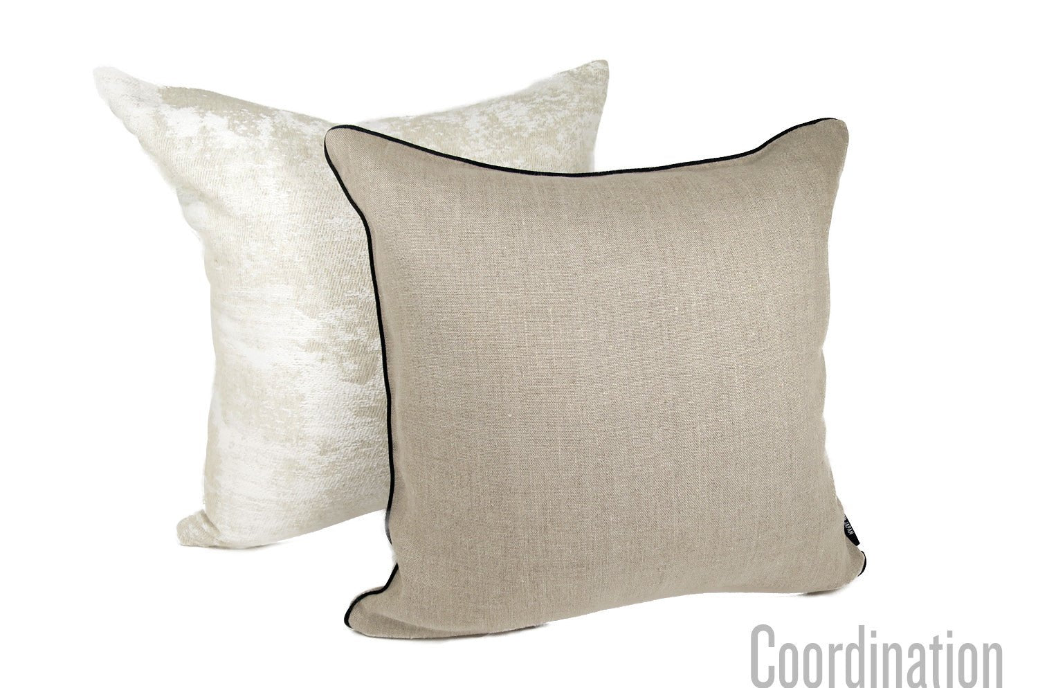 The Natural Linen ナチュラルリネン パイピング クッションカバー 40×40cm - HOUSE OF JAPAN Shop