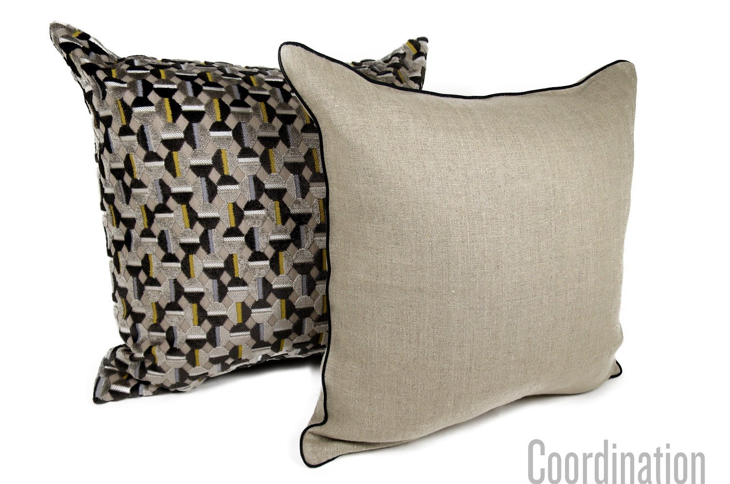 The Natural Linen ナチュラルリネン パイピング クッションカバー 40×40cm - HOUSE OF JAPAN Shop