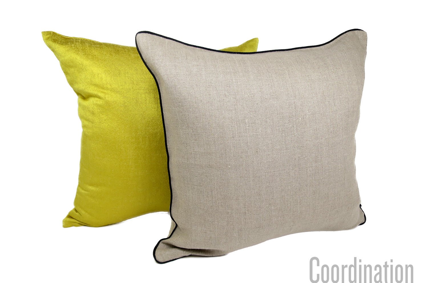 The Natural Linen ナチュラルリネン パイピング クッションカバー 40×40cm - HOUSE OF JAPAN Shop