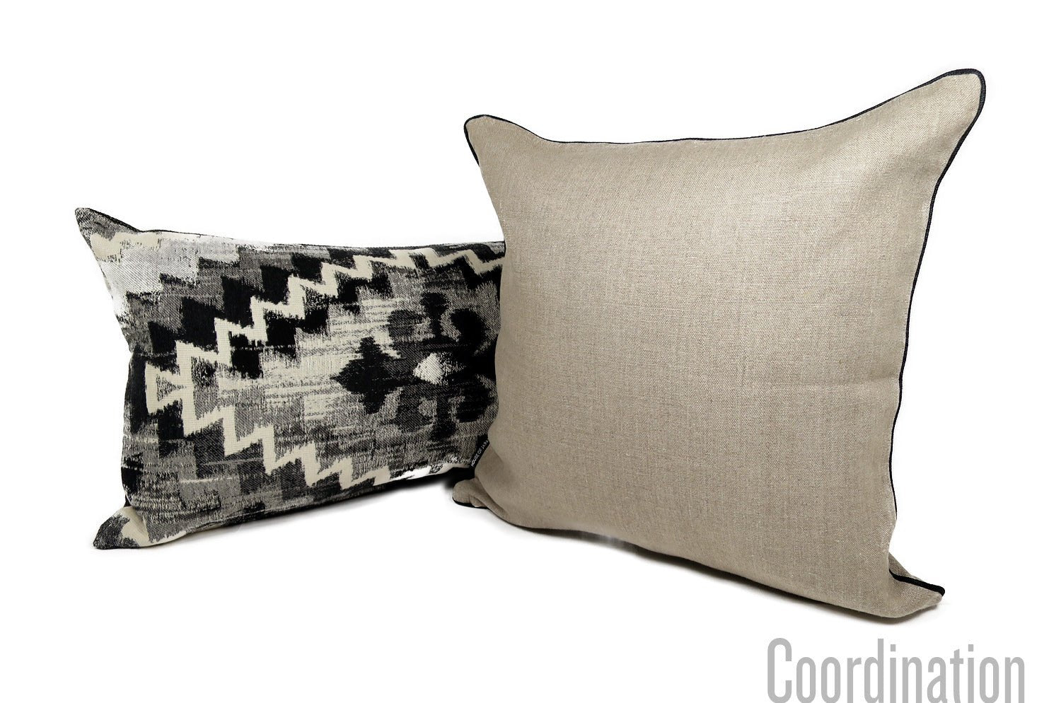 The Natural Linen ナチュラルリネン パイピング クッションカバー 40×40cm - HOUSE OF JAPAN Shop