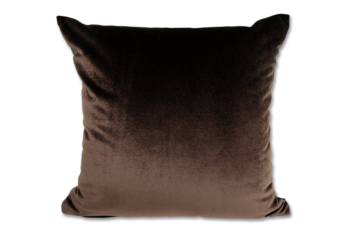 The NUAGE VELOURS ニュアージュ ベルベット クッションカバー Brun foncé(ブランフォンセ)焦茶色 45×45cm - HOUSE OF JAPAN Shop