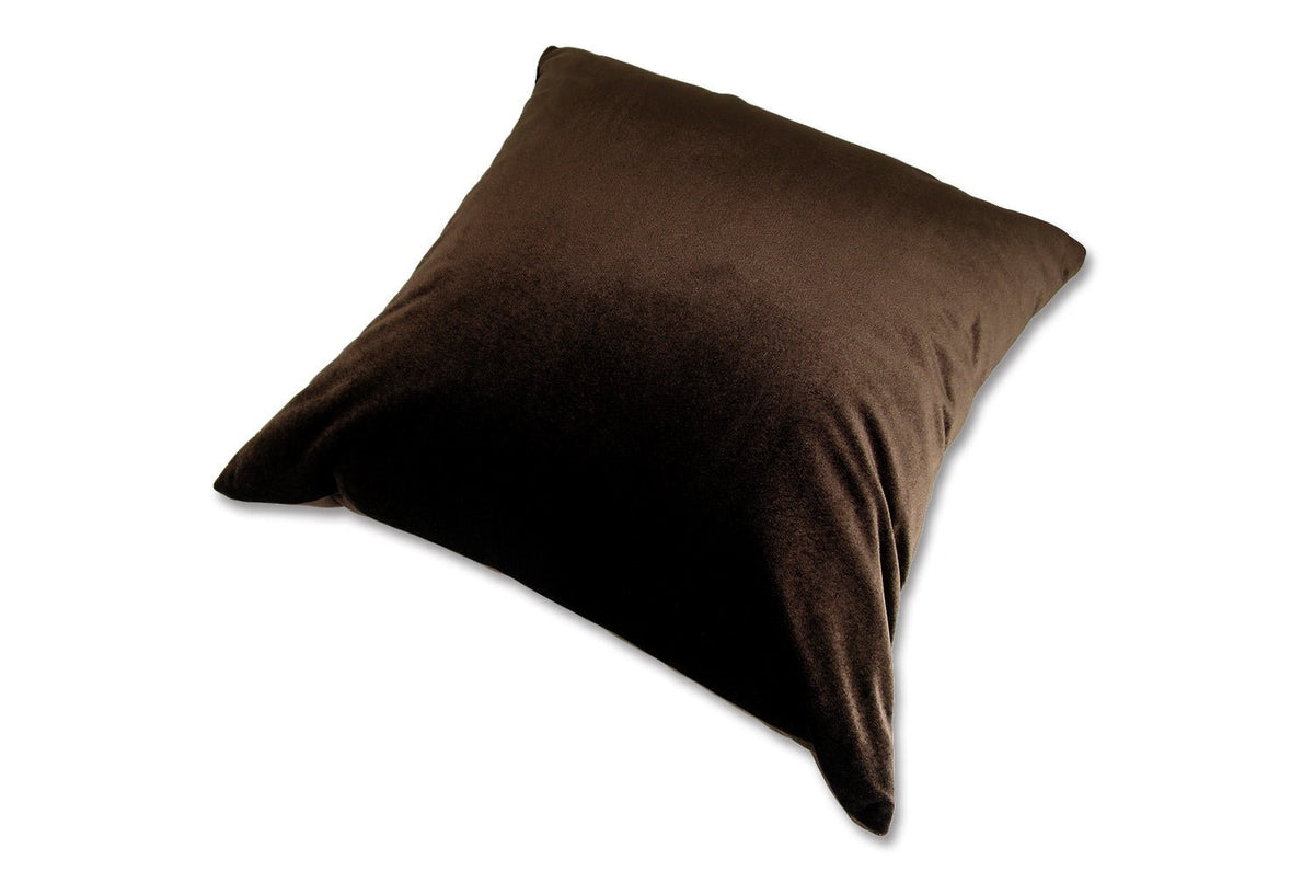 The NUAGE VELOURS ニュアージュ ベルベット クッションカバー Brun foncé(ブランフォンセ)焦茶色 45×45cm - HOUSE OF JAPAN Shop