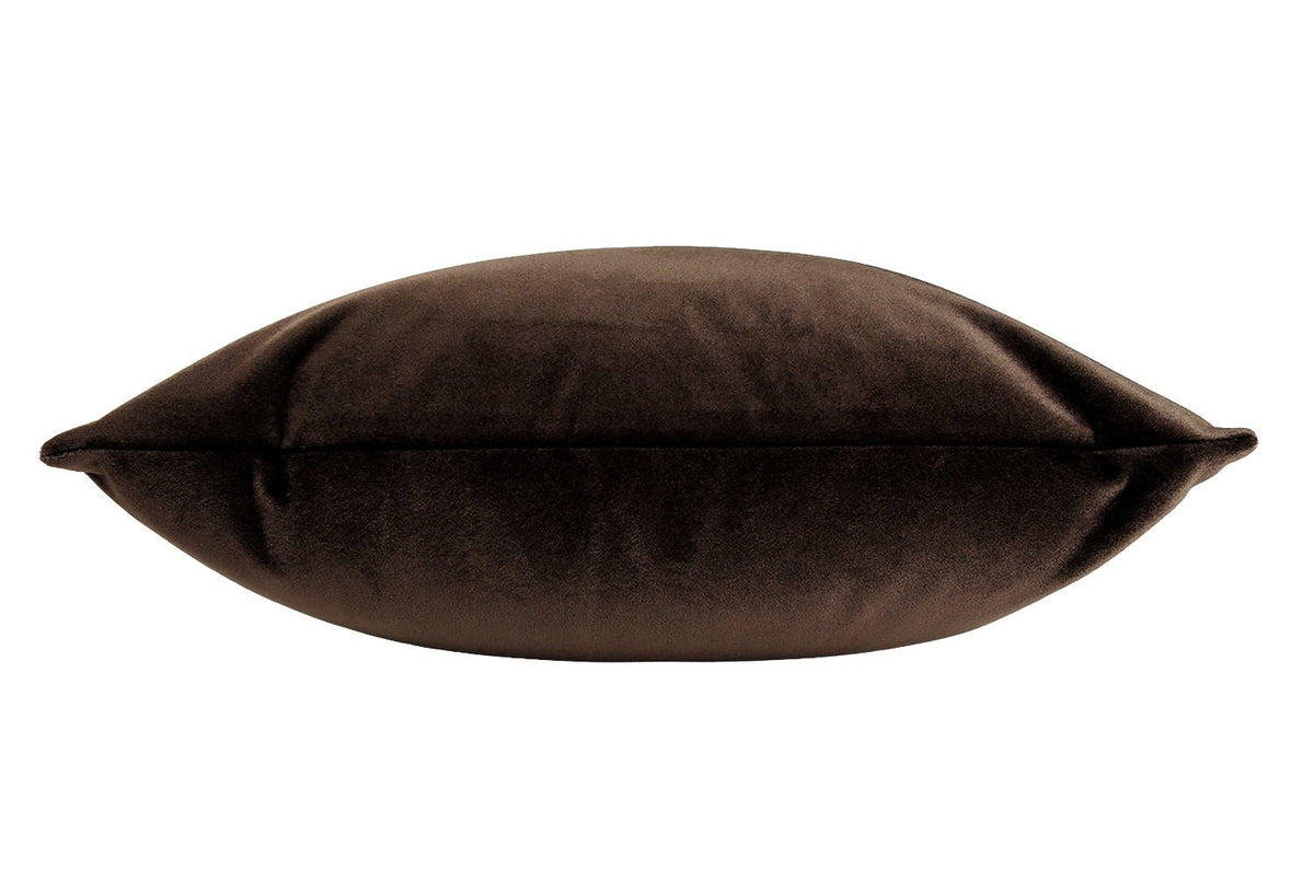 The NUAGE VELOURS ニュアージュ ベルベット クッションカバー Brun foncé(ブランフォンセ)焦茶色 45×45cm - HOUSE OF JAPAN Shop