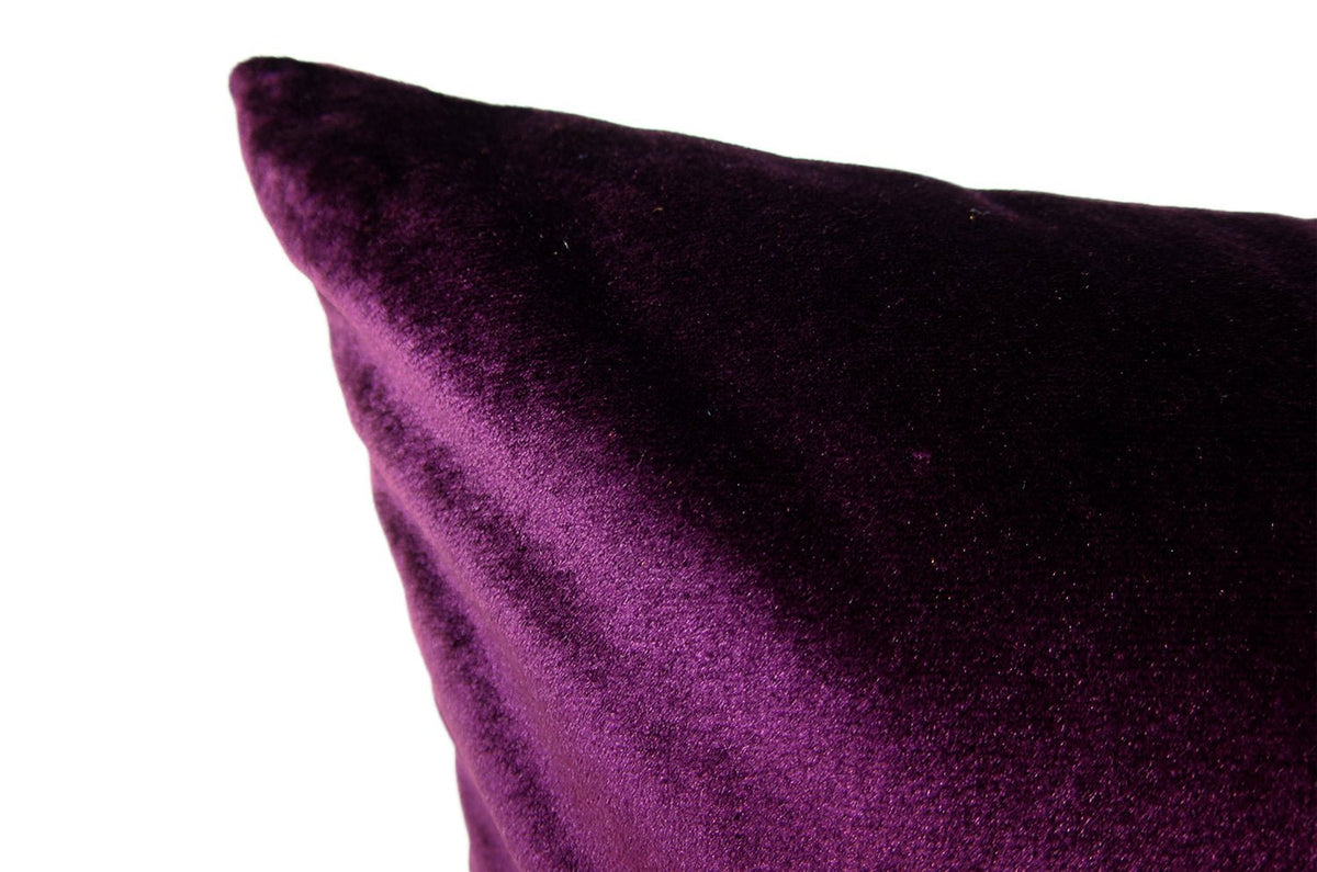 The NUAGE VELOURS ニュアージュ ベルベット クッションカバー Lie de vin(リドゥヴァン)深赤紫 45×45cm - HOUSE OF JAPAN Shop
