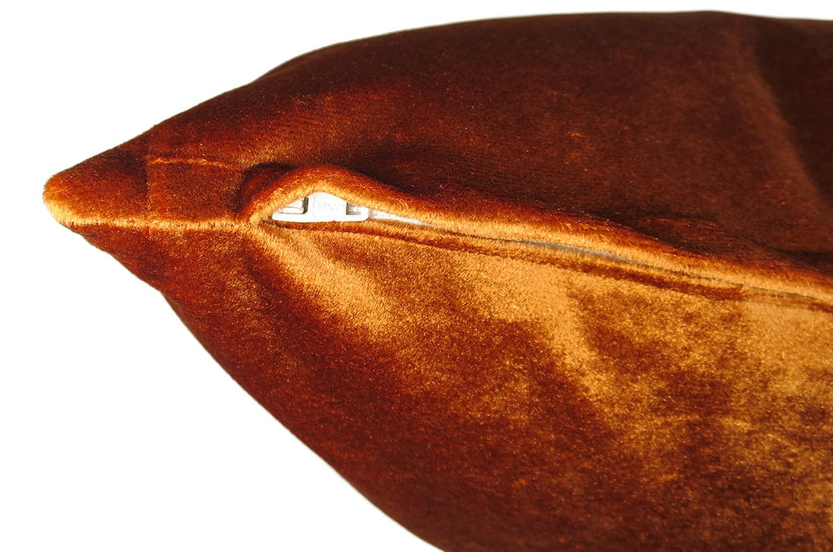 The NUAGE VELOURS ニュアージュ ベルベット クッションカバー Rouille(ルイユ)朱茶色 45×45cm - HOUSE OF JAPAN Shop