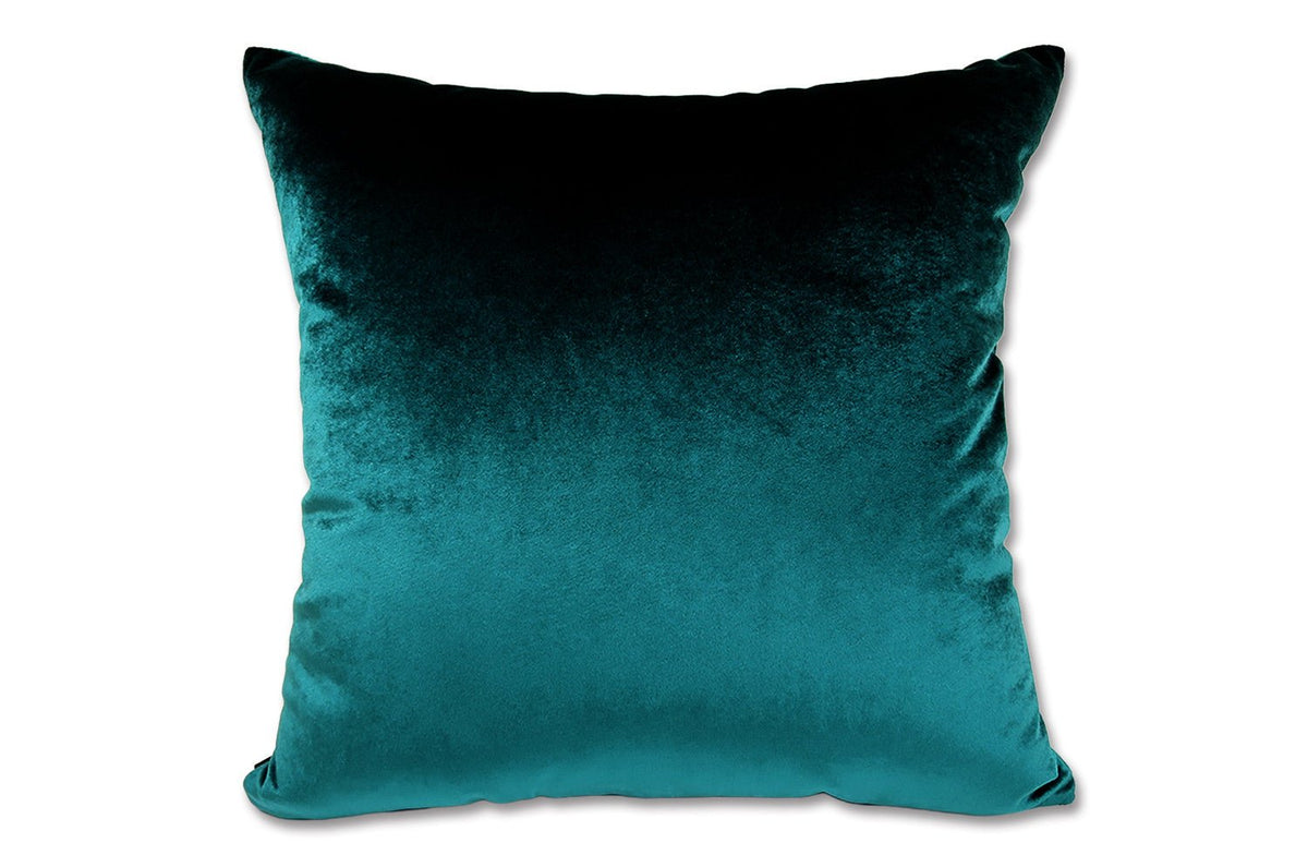 The NUAGE VELOURS ニュアージュ ベルベット クッションカバー Vert pao(ヴェール・パオン)孔雀色 45×45cm - HOUSE OF JAPAN Shop