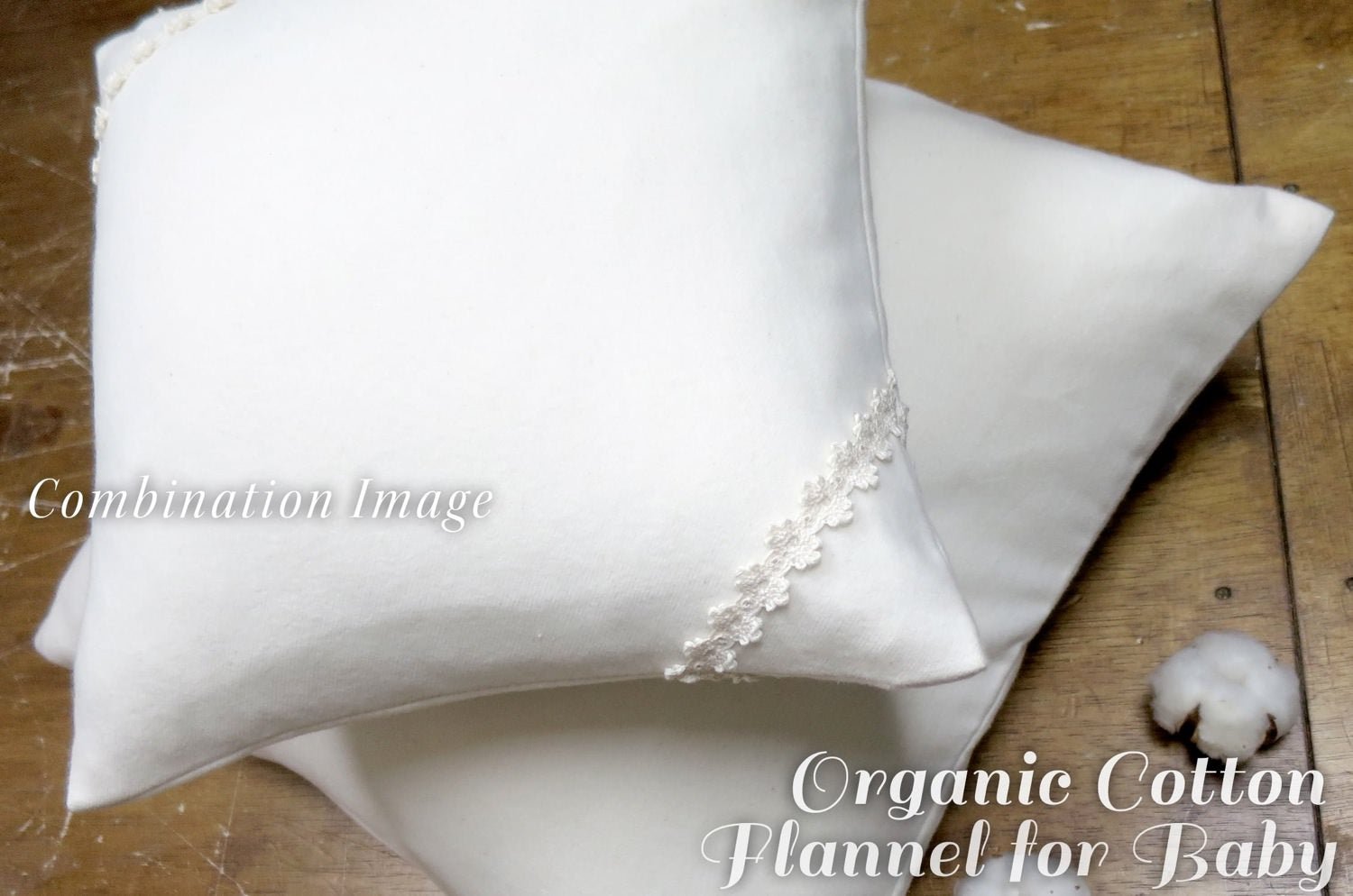 The Organic Cotton フランネルオーガニックコットンクッション ベビーサイズ 30×30cm 中材付 - HOUSE OF JAPAN Shop