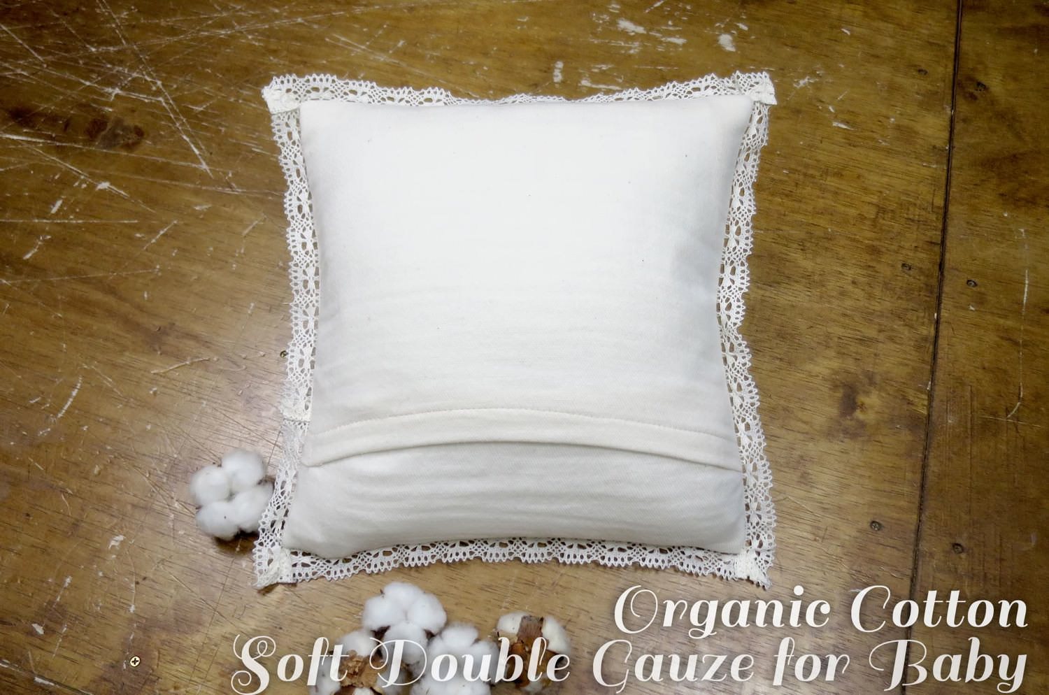 The Organic Cotton ダブルガーゼオーガニックコットンクッション ベビーサイズ 30×30cm 中材付 - HOUSE OF JAPAN Shop