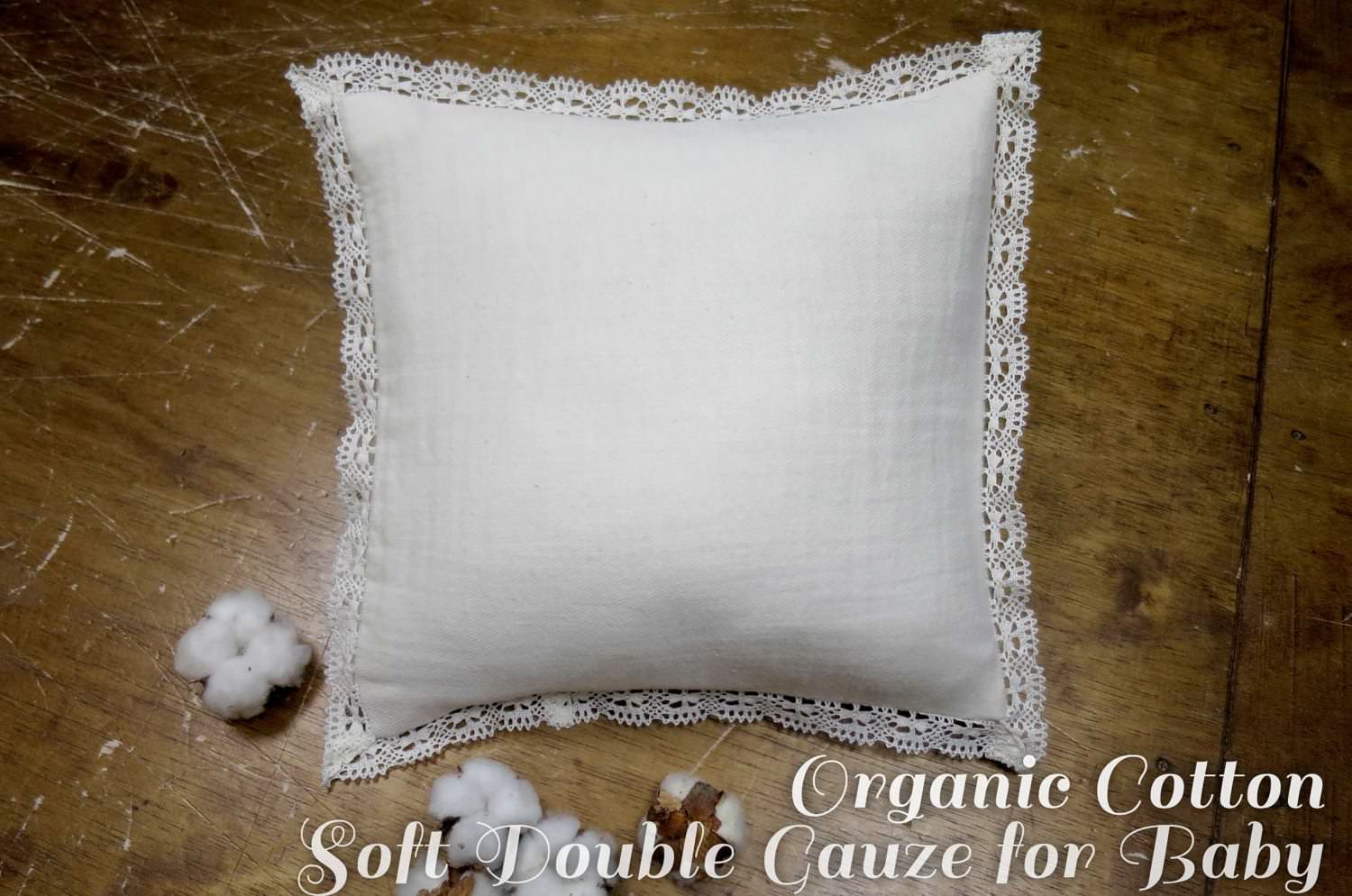 The Organic Cotton ダブルガーゼオーガニックコットンクッション ベビーサイズ 30×30cm 中材付 - HOUSE OF JAPAN Shop