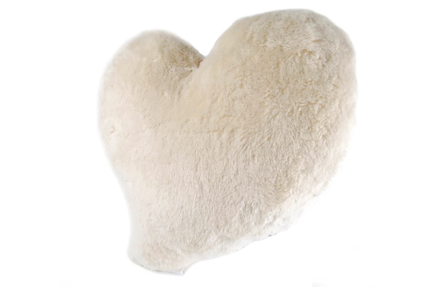 The Organic Heart オーガニックコットンファーハートクッション 30×30cm 中材付 - HOUSE OF JAPAN Shop