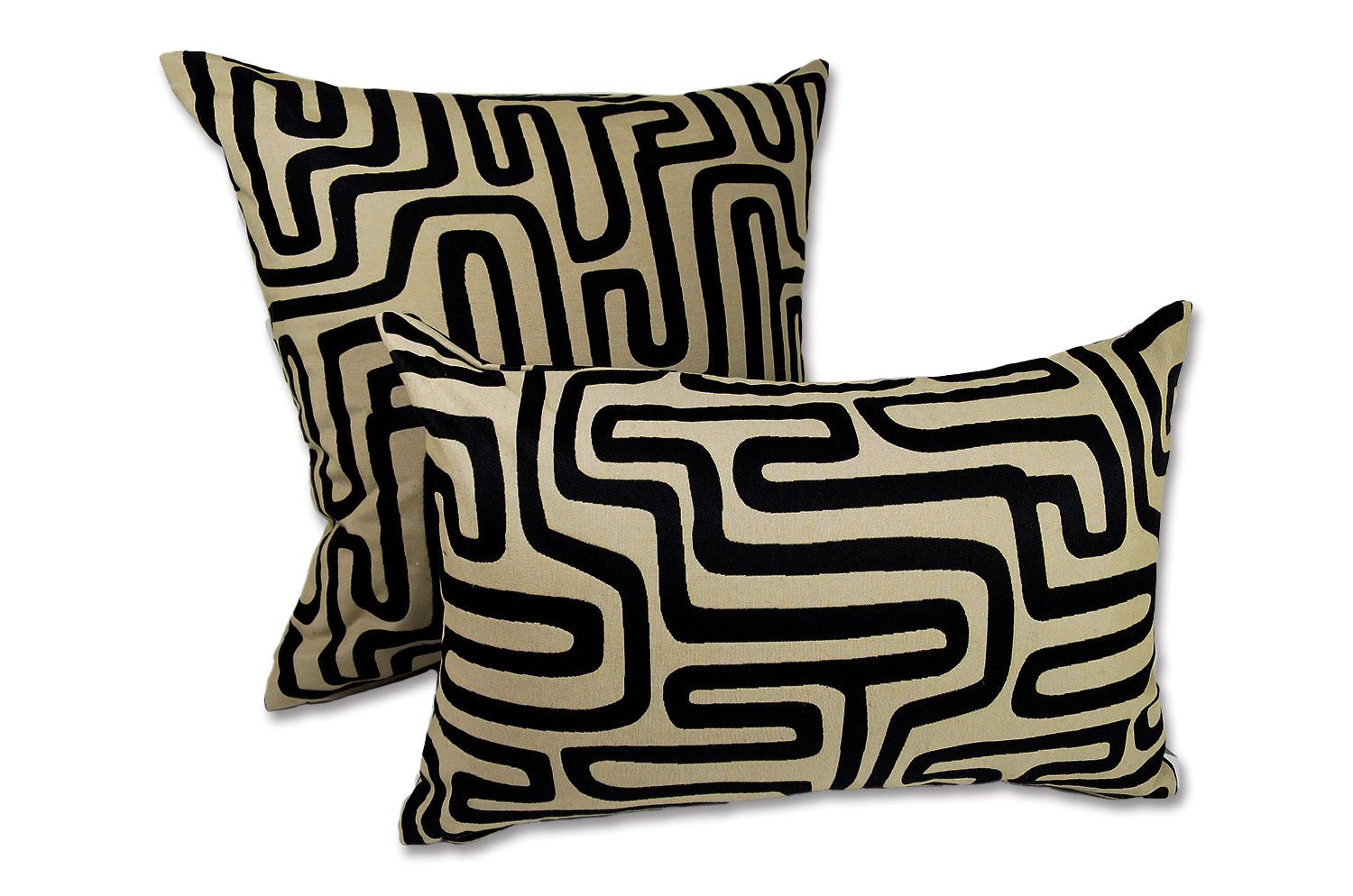 The Organic Maze 迷路柄 スタイルジャガード クッション 45×30cm 中材付 - HOUSE OF JAPAN Shop