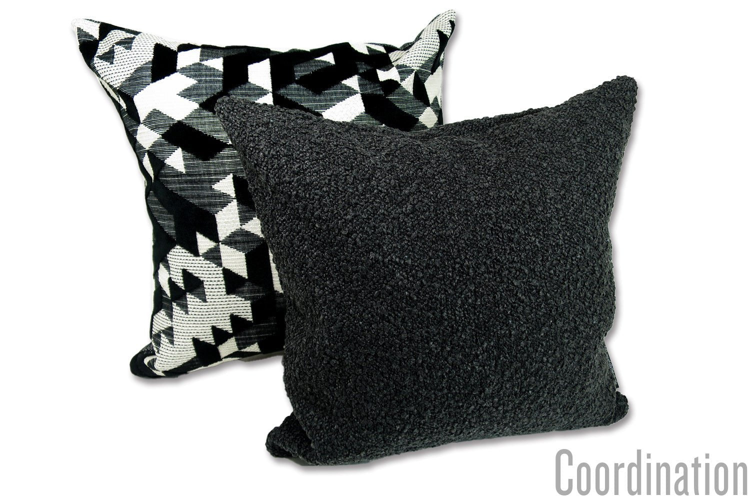 The Ovis オービス ブークレ クッションカバー (チャコール) 40×40cm - HOUSE OF JAPAN Shop