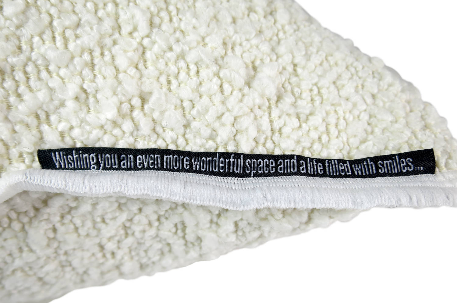 The Ovis オービス ブークレ フレーム クッションカバー (アイボリー) 45×45cm - HOUSE OF JAPAN Shop