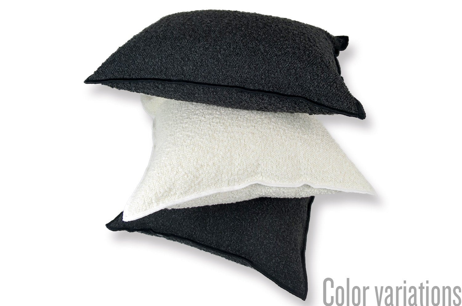 The Ovis オービス ブークレ フレーム クッションカバー (アイボリー) 45×45cm - HOUSE OF JAPAN Shop