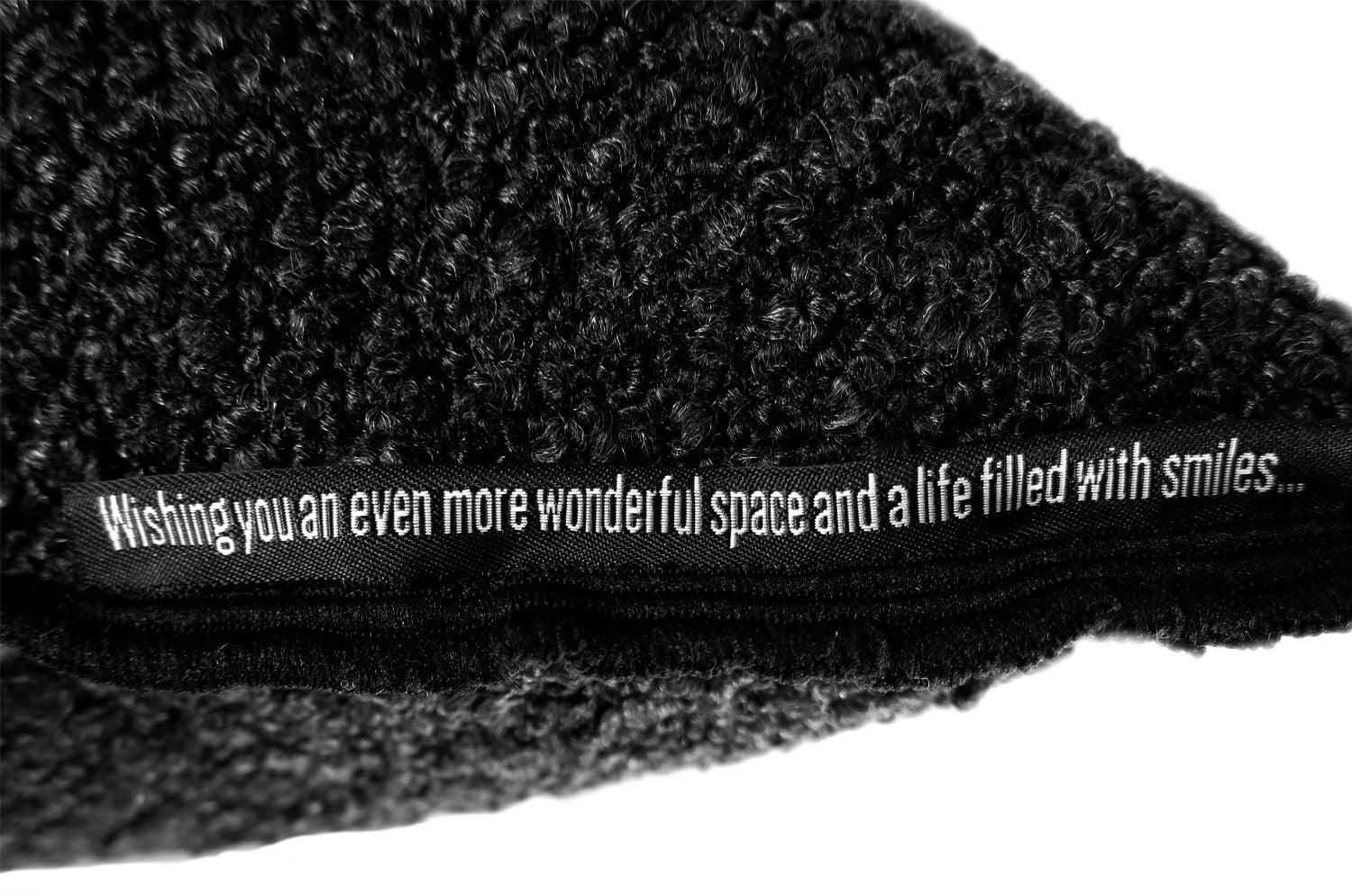 The Ovis オービス ブークレ フレーム クッションカバー (チャコール) 45×45cm - HOUSE OF JAPAN Shop