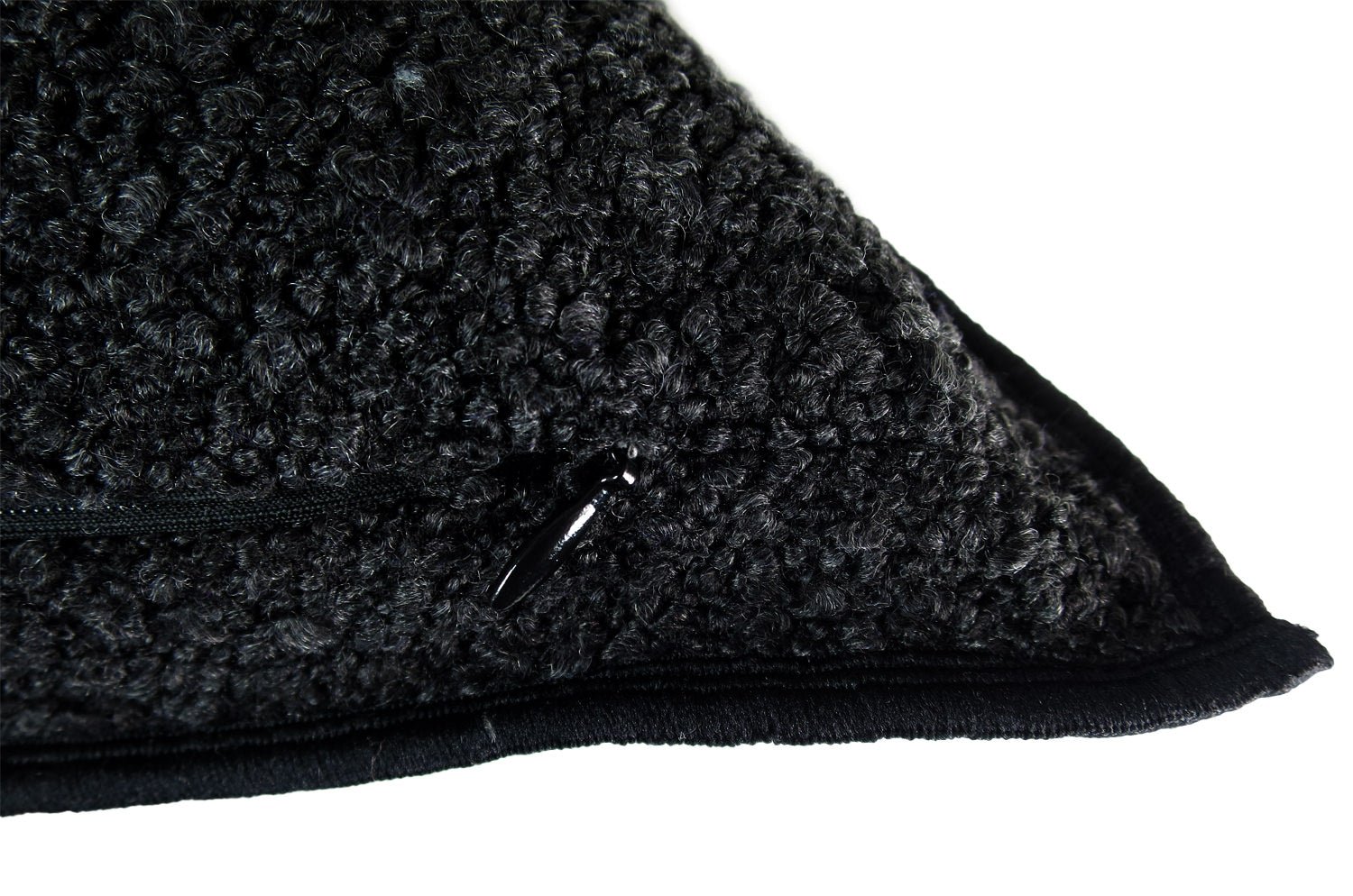 The Ovis オービス ブークレ フレーム クッションカバー (チャコール) 45×45cm - HOUSE OF JAPAN Shop