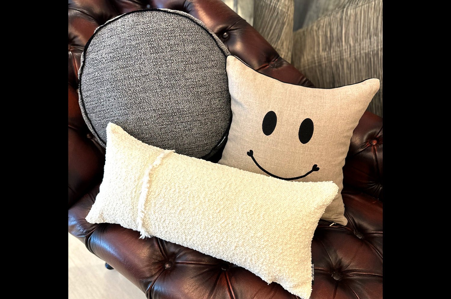 The Ovis Boucle オービスブークレ フリンジクッション (アイボリー) 60×28cm 中材付 - HOUSE OF JAPAN Shop