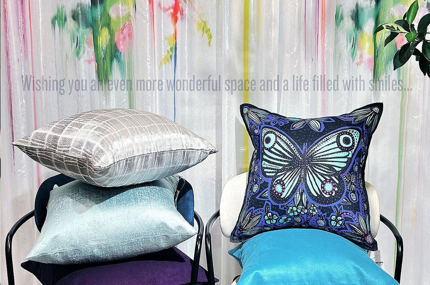 The Päiväperho - パイヴァペルホ ヘイニ・リータフフタデザイン リネンクッションカバー 45×45cm - HOUSE OF JAPAN Shop