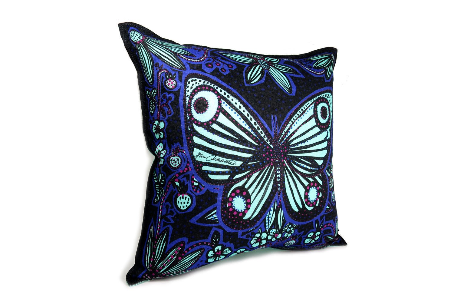 The Päiväperho - パイヴァペルホ ヘイニ・リータフフタデザイン リネンクッションカバー 45×45cm - HOUSE OF JAPAN Shop