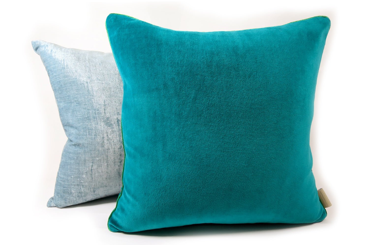 The Peacock Blue Velour コットンベロアクッションカバー ピーコックブルー 45×45cm - HOUSE OF JAPAN Shop