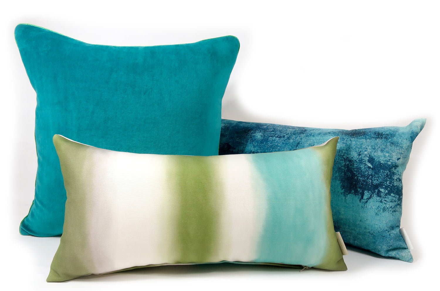 The Peacock Blue Velour コットンベロアクッションカバー ピーコックブルー 45×45cm - HOUSE OF JAPAN Shop