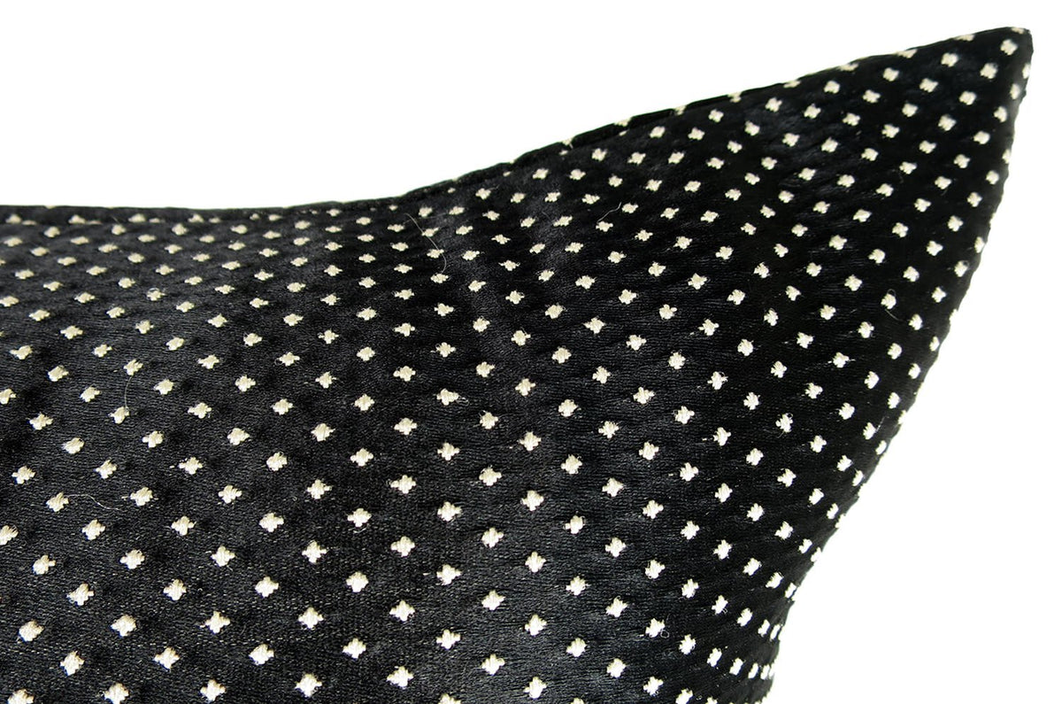 The Pearl Dot パールドット クッション Noir(ノアール) 45×30cm 中材付 - HOUSE OF JAPAN Shop