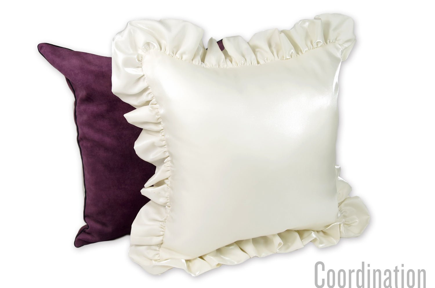 The Pearl Satin パールサテン パフフリルクッションカバー 45×45cm (57cm) - HOUSE OF JAPAN Shop