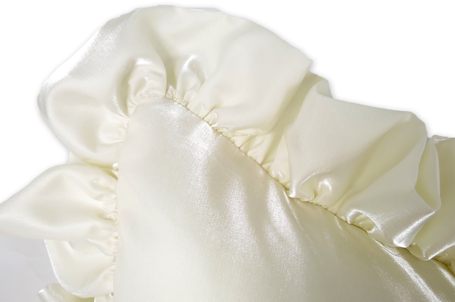 The Pearl Satin パールサテン パフフリル横長クッション 50×30cm(62×42cm) 中材付 - HOUSE OF JAPAN Shop