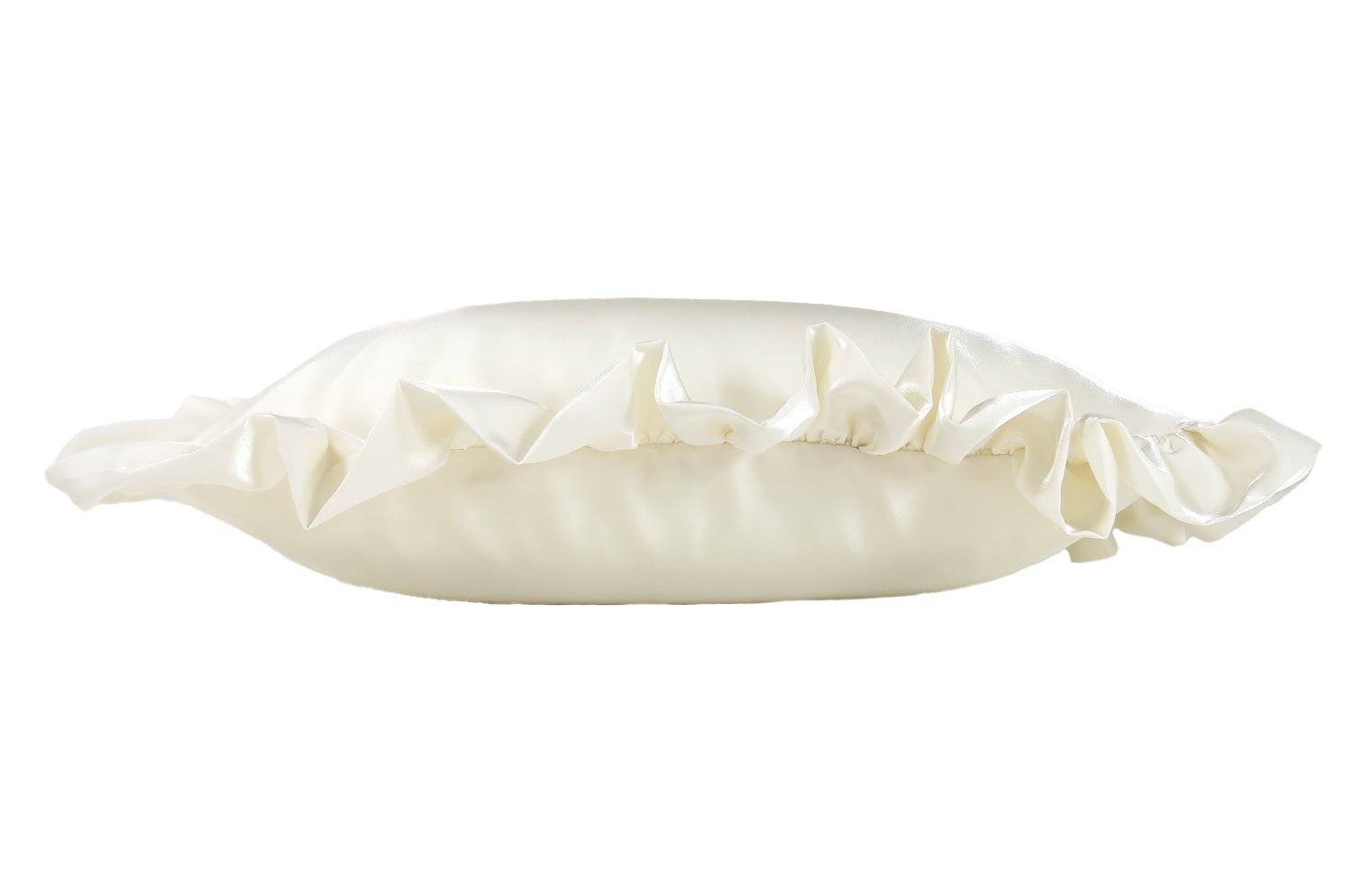 The Pearl Satin パールサテン パフフリル横長クッション 50×30cm(62×42cm) 中材付 - HOUSE OF JAPAN Shop