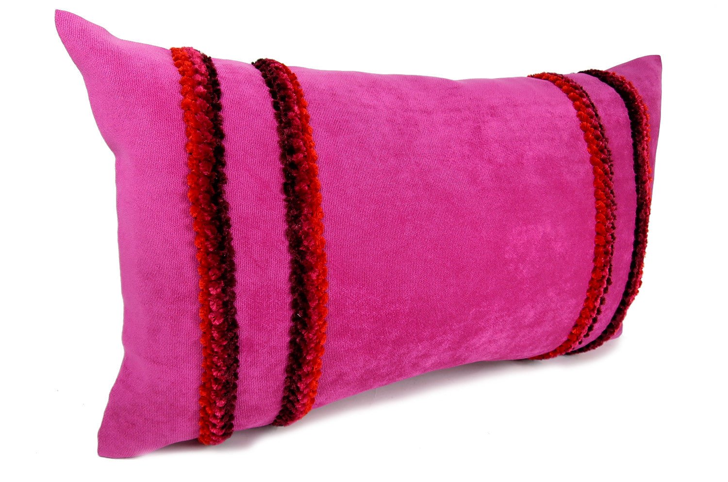 The Pink Soft Suede ピンクソフトスエード サイドラインクッション 50×30cm 中材付 - HOUSE OF JAPAN Shop