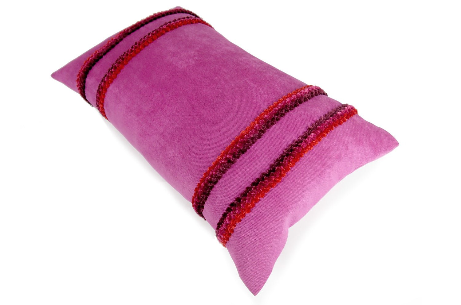 The Pink Soft Suede ピンクソフトスエード サイドラインクッション 50×30cm 中材付 - HOUSE OF JAPAN Shop