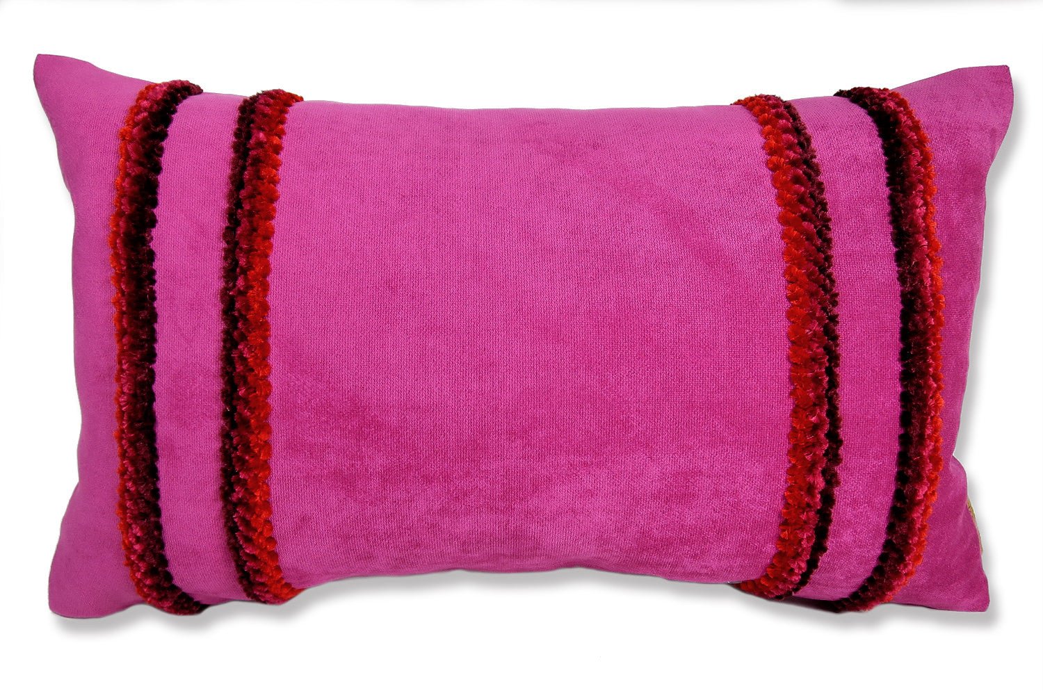 The Pink Soft Suede ピンクソフトスエード サイドラインクッション 50×30cm 中材付 - HOUSE OF JAPAN Shop